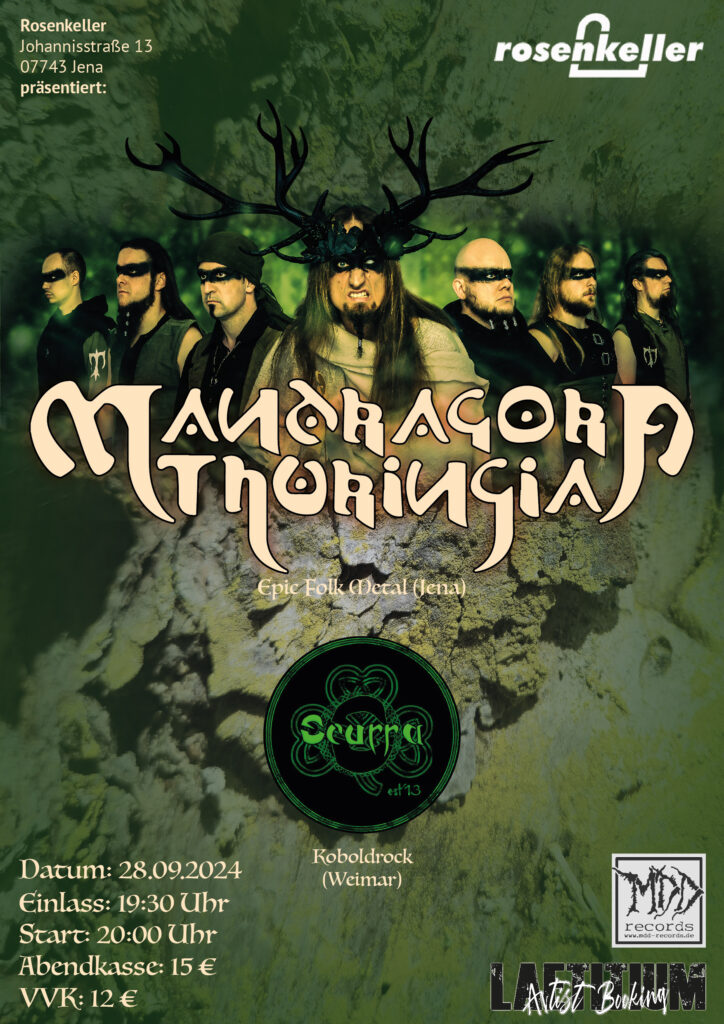 Mandragora Thuringia & Scurra - 28 September–19:30 - 20:00 - Rosenkeller Jena